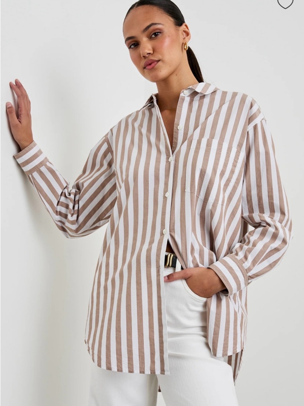 Rails Elsa Shirt Striped Button-Down Shirt - Russet White Stripe